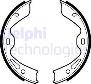 Delphi LS2120 - Brake Shoe Set, parking brake autospares.lv