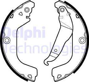 Delphi LS2123 - Brake Shoe Set autospares.lv