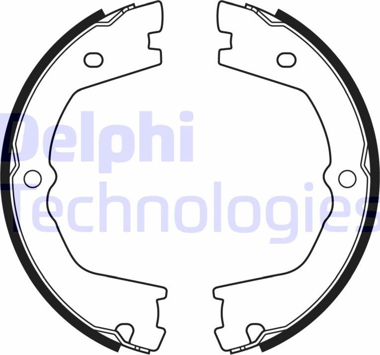 Delphi LS2178 - Brake Shoe Set, parking brake autospares.lv