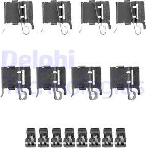 Delphi LX0491 - Accessory Kit for disc brake Pads autospares.lv