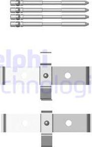 Delphi LX0469 - Accessory Kit for disc brake Pads autospares.lv