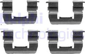 Delphi LX0412 - Accessory Kit for disc brake Pads autospares.lv