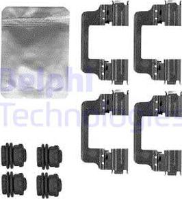 Delphi LX0591 - Accessory Kit for disc brake Pads autospares.lv