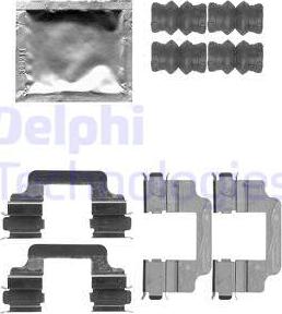 Delphi LX0509 - Accessory Kit for disc brake Pads autospares.lv