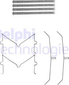 Delphi LX0637 - Accessory Kit for disc brake Pads autospares.lv