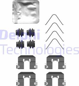 Delphi LX0760 - Accessory Kit for disc brake Pads autospares.lv