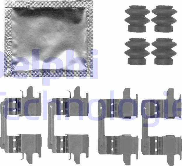 Delphi LX0723 - Accessory Kit for disc brake Pads autospares.lv