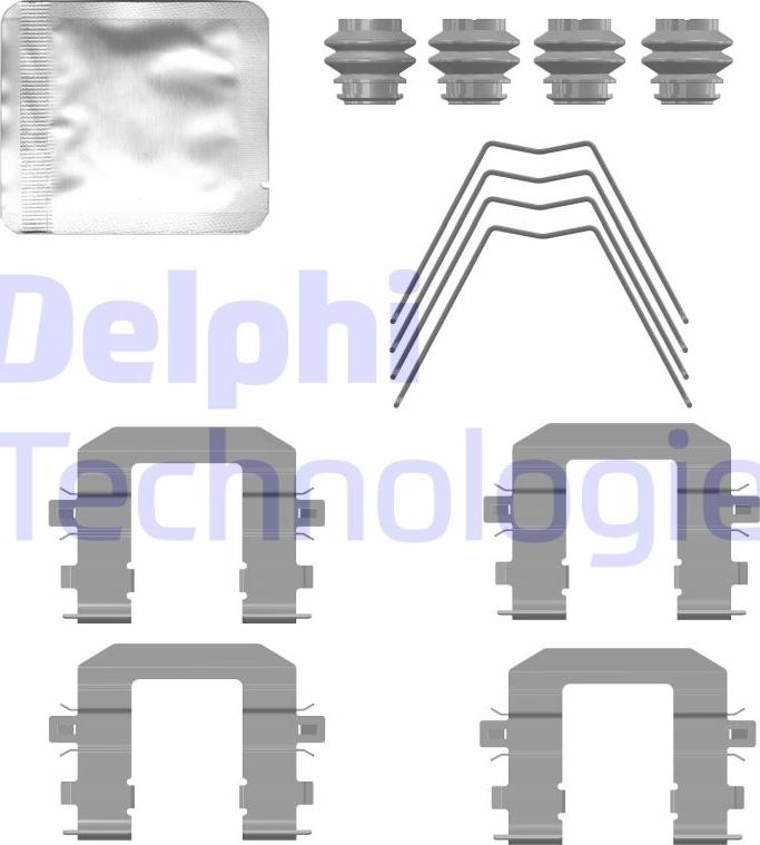 Delphi LX0779 - Accessory Kit for disc brake Pads autospares.lv