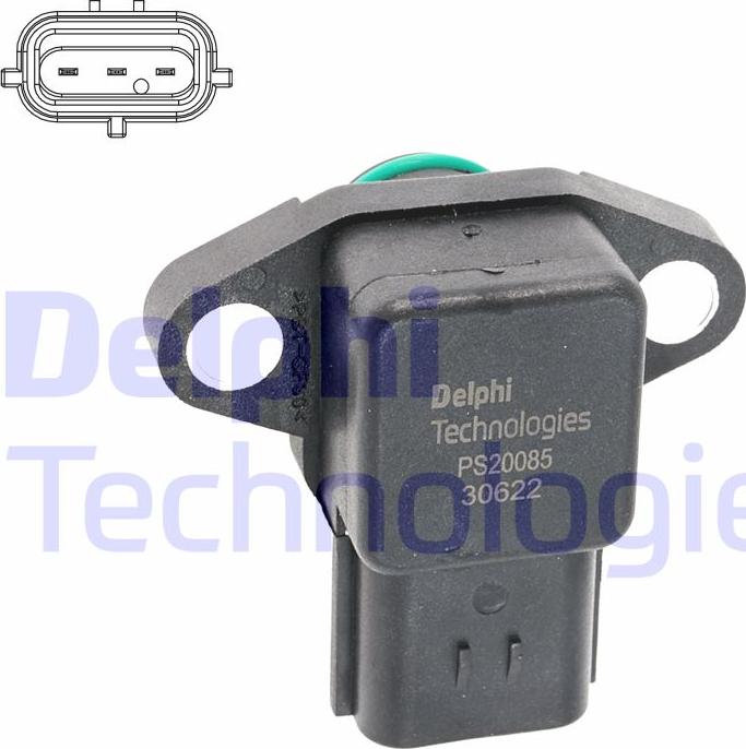 Delphi PS20085-12B1 - Sensor, intake manifold pressure autospares.lv