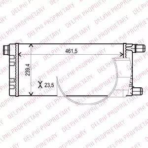 Delphi TSP0524001 - Radiator, engine cooling autospares.lv