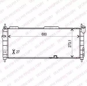 Delphi TSP0524002 - Radiator, engine cooling autospares.lv