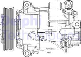 Delphi TSP0155947 - Compressor, air conditioning autospares.lv