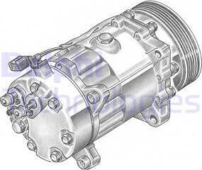 Delphi TSP0155060 - Compressor, air conditioning autospares.lv