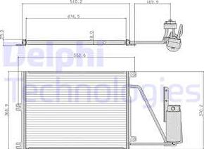 Delphi TSP0225105 - Condenser, air conditioning autospares.lv