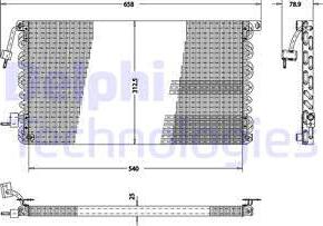 Delphi TSP0225173 - Condenser, air conditioning autospares.lv