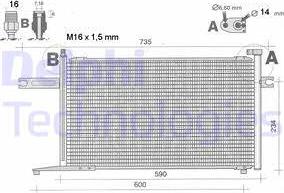 Delphi TSP0225348 - Condenser, air conditioning autospares.lv