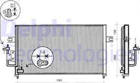 Delphi TSP0225286 - Condenser, air conditioning autospares.lv
