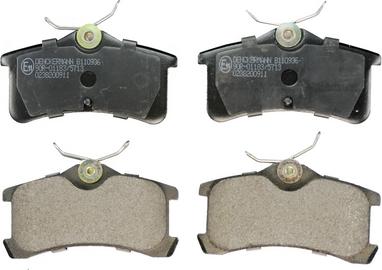 Denckermann B110936 - Brake Pad Set, disc brake autospares.lv