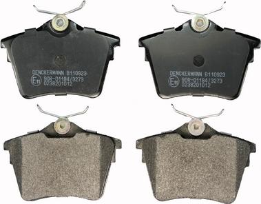 Denckermann B110923 - Brake Pad Set, disc brake autospares.lv