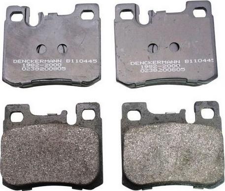 Denckermann B110445 - Brake Pad Set, disc brake autospares.lv