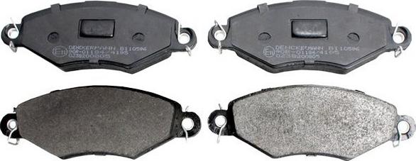 Denckermann B110596 - Brake Pad Set, disc brake autospares.lv