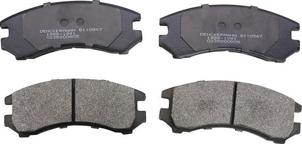 Denckermann B110567 - Brake Pad Set, disc brake autospares.lv