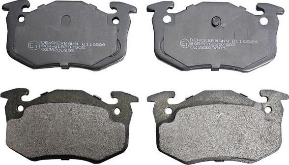 Denckermann B110589 - Brake Pad Set, disc brake autospares.lv