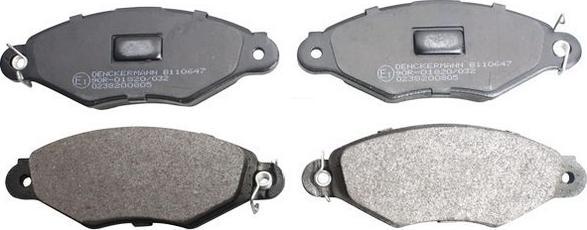 Denckermann B110647 - Brake Pad Set, disc brake autospares.lv