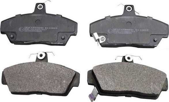 Denckermann B110664 - Brake Pad Set, disc brake autospares.lv