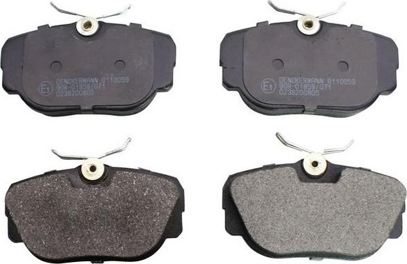 Denckermann B110059 - Brake Pad Set, disc brake autospares.lv