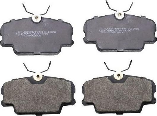 Denckermann B110078 - Brake Pad Set, disc brake autospares.lv