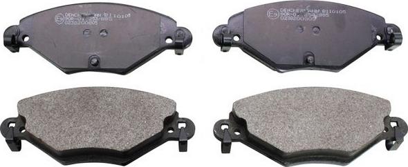 Denckermann B110105 - Brake Pad Set, disc brake autospares.lv