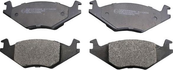 Denckermann B110836 - Brake Pad Set, disc brake autospares.lv