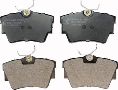 Denckermann B110870 - Brake Pad Set, disc brake autospares.lv