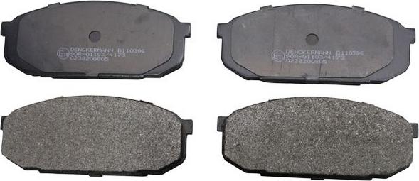 Denckermann B110396 - Brake Pad Set, disc brake autospares.lv