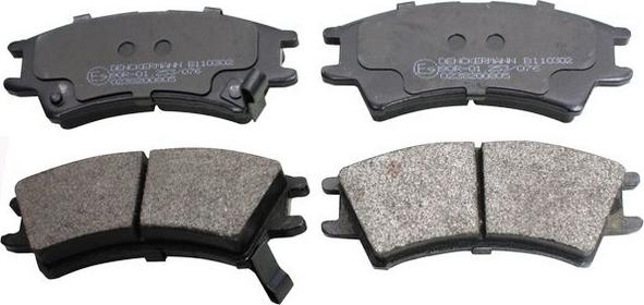 Denckermann B110302 - Brake Pad Set, disc brake autospares.lv