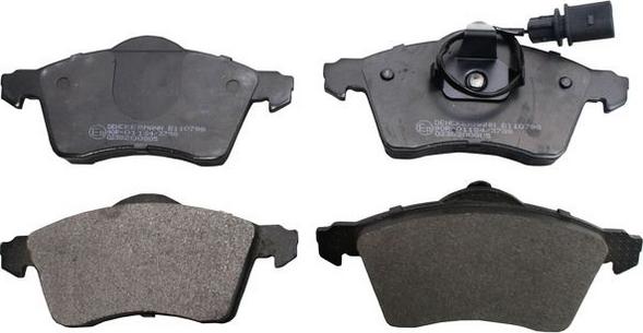 Denckermann B110798 - Brake Pad Set, disc brake autospares.lv