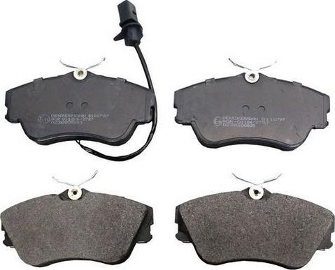 Denckermann B110797 - Brake Pad Set, disc brake autospares.lv