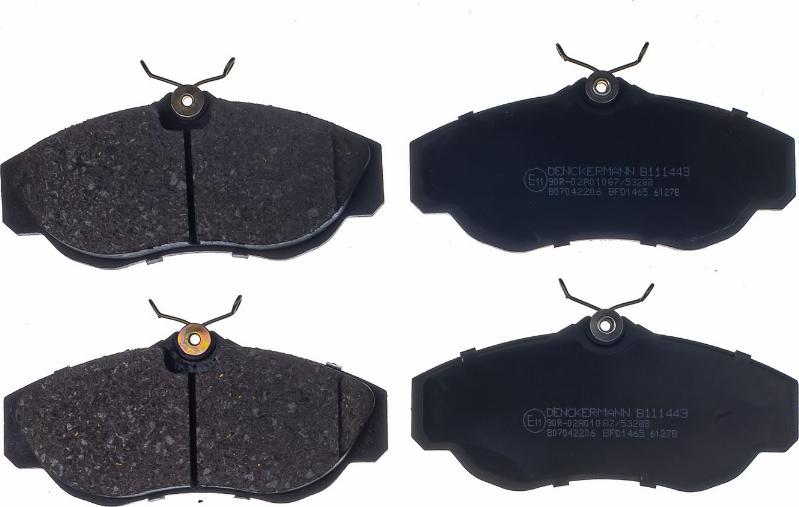 Denckermann B111443 - Brake Pad Set, disc brake autospares.lv