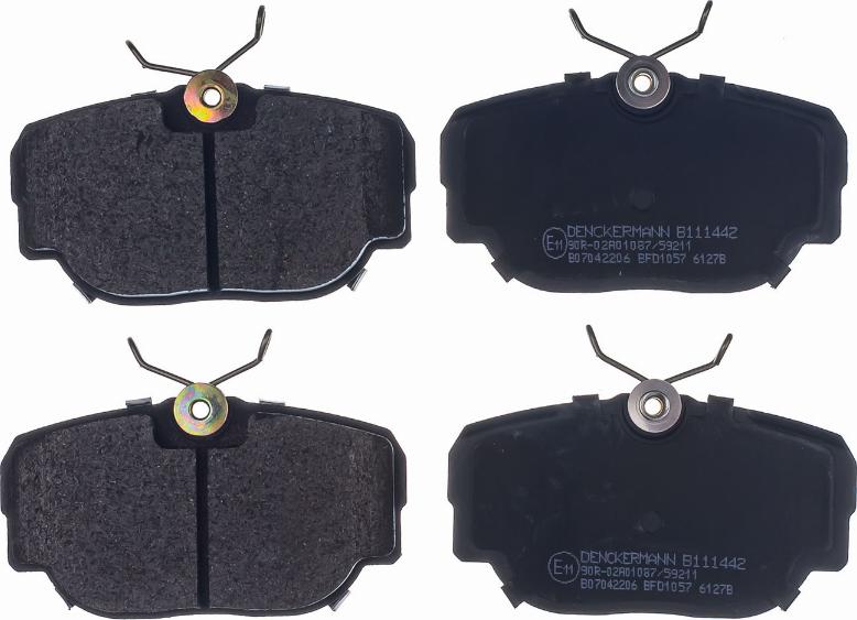 Denckermann B111442 - Brake Pad Set, disc brake autospares.lv