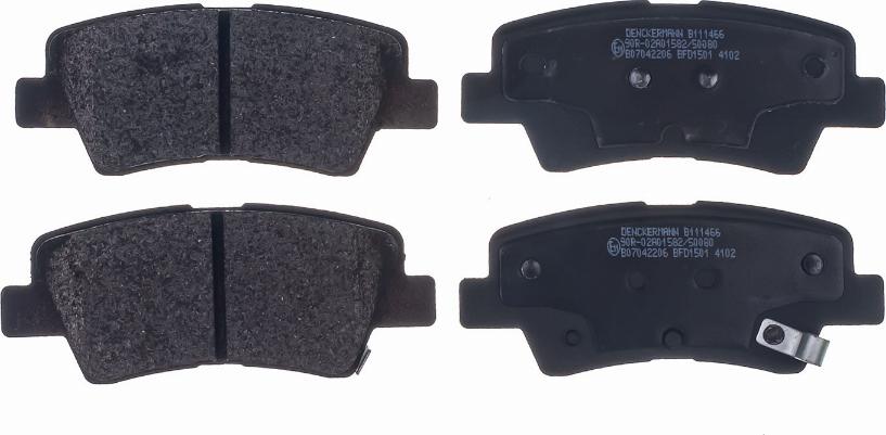 Denckermann B111466 - Brake Pad Set, disc brake autospares.lv