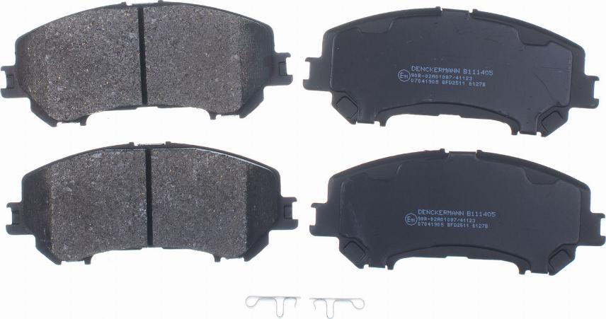 Denckermann B111405 - Brake Pad Set, disc brake autospares.lv