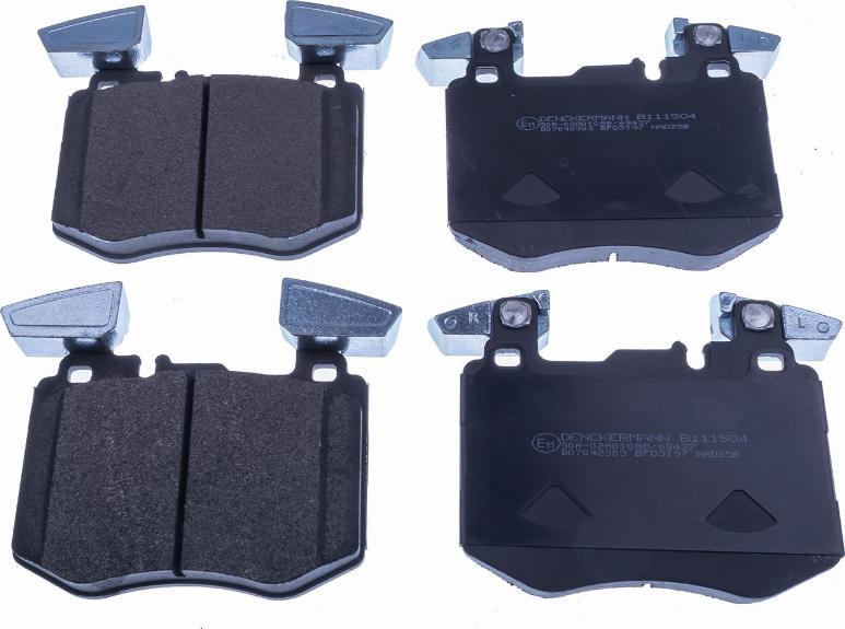 Denckermann B111504 - Brake Pad Set, disc brake autospares.lv