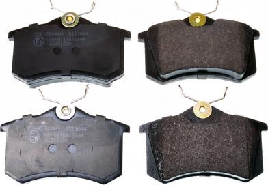 Denckermann B111044 - Brake Pad Set, disc brake autospares.lv