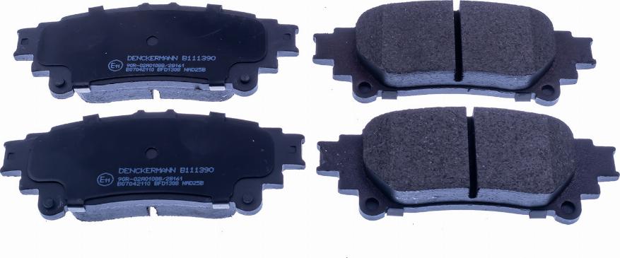 Denckermann B111390 - Brake Pad Set, disc brake autospares.lv