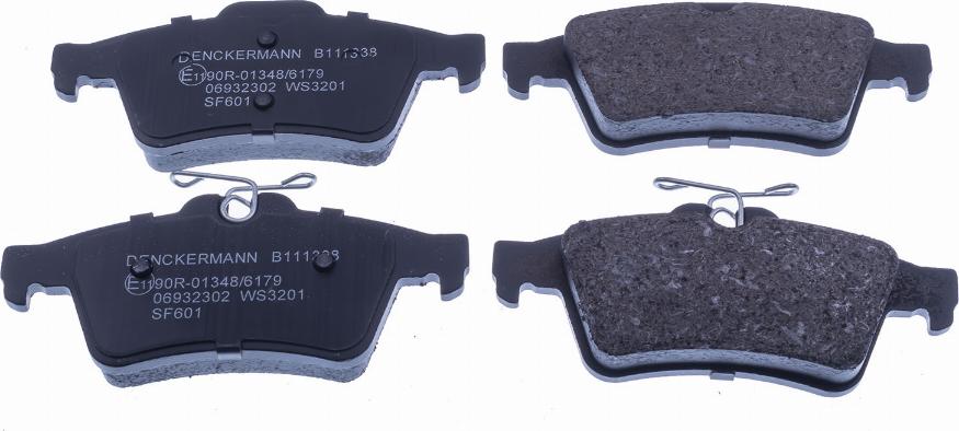 Denckermann B111338 - Brake Pad Set, disc brake autospares.lv