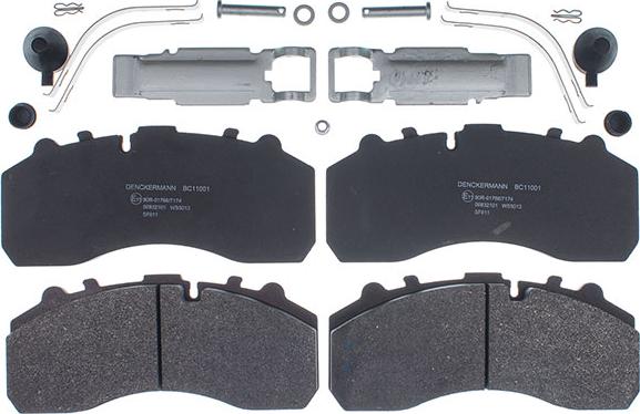 Denckermann BC11001 - Brake Pad Set, disc brake autospares.lv