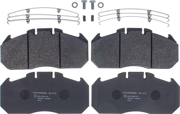 Denckermann BC11019 - Brake Pad Set, disc brake autospares.lv