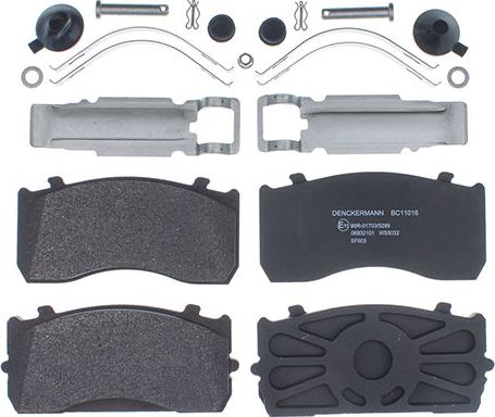 Denckermann BC11016 - Brake Pad Set, disc brake autospares.lv