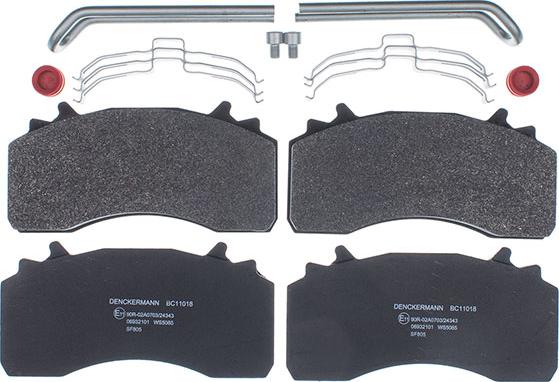 Denckermann BC11018 - Brake Pad Set, disc brake autospares.lv